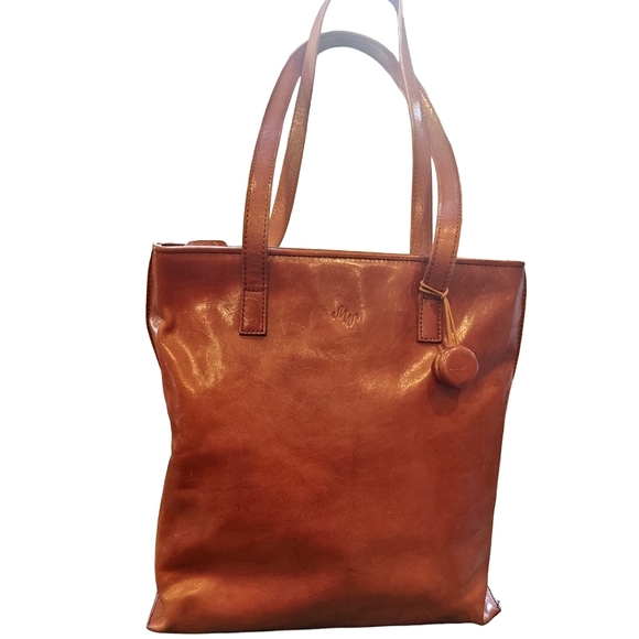 Monsac Handbags - Monsac Zippered Genuine Leather Tote EUC (Vintage) ❤️